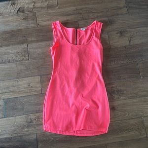 Neon pink dress
